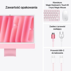 Apple iMac M4 10-CORE CPU 10-CORE GPU, 24GB RAM, 512GB SSD, Klawiatura Magic Keyboard z Touch ID