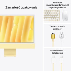 Apple iMac M4 10-CORE CPU 10-CORE GPU, 24GB RAM, 512GB SSD, Klawiatura Magic Keyboard z Touch ID